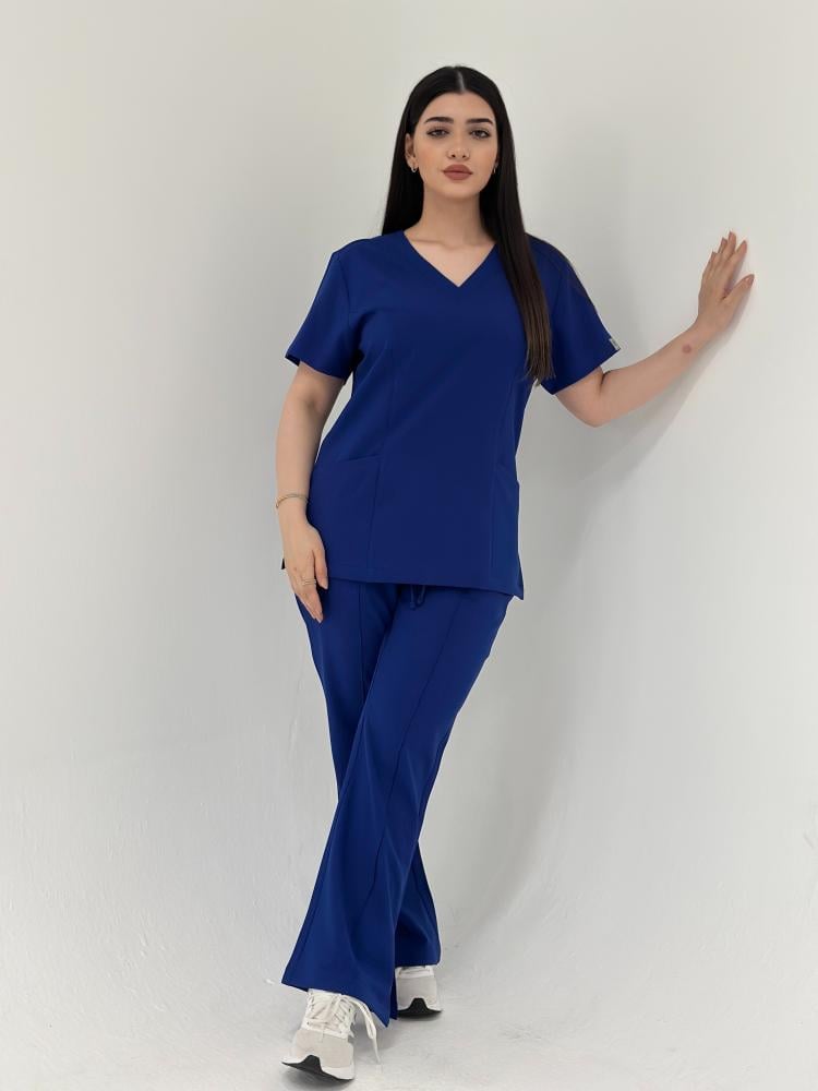 سكراب طبي لون رويال بلو Royal Blue - موديل رقم ٢ - الصورة 4