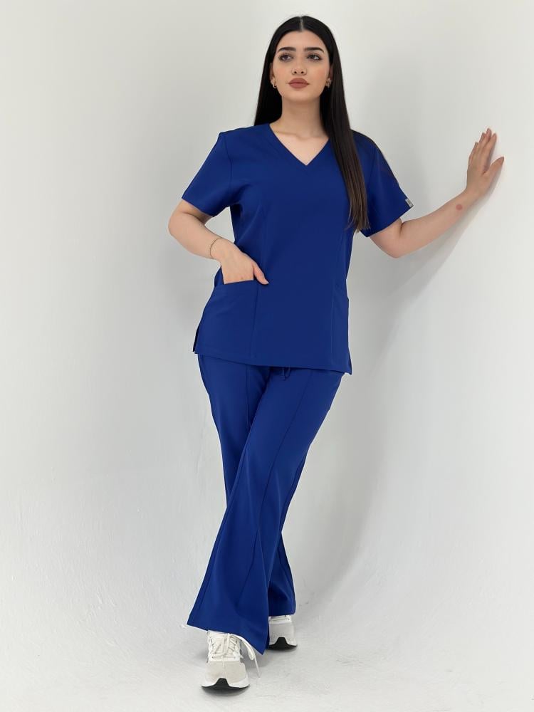 سكراب طبي لون رويال بلو Royal Blue - موديل رقم ٢ - الصورة 5