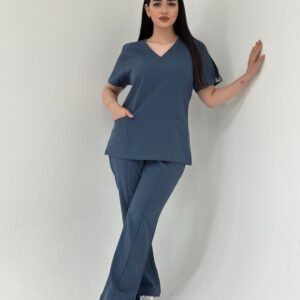 سكراب طبي لون ستيل بلو - موديل رقم ٢
